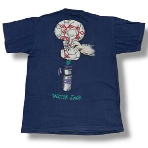 Vintage 90s Umbro Soccer Juice Graphic Tee Shirt Made in USA Single Stitch  Sz M